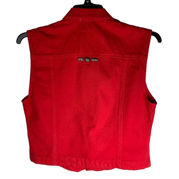 Arkansas Razorback Custom Made Hand Crafted Vest w/ Pewter Hogs Accents Size Med - Picture 2 of 14
